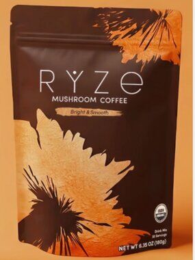 1Pack Organic Rýze Mushroom Coffee 180g 30 Servings Instant Coffee